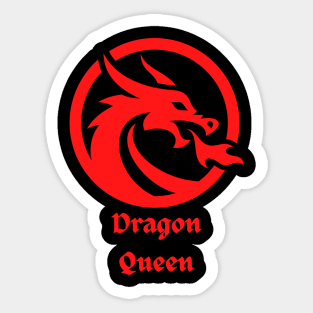 A Dragon queen woman Sticker